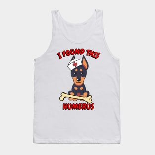 Funny alsatian tells a lame joke Tank Top